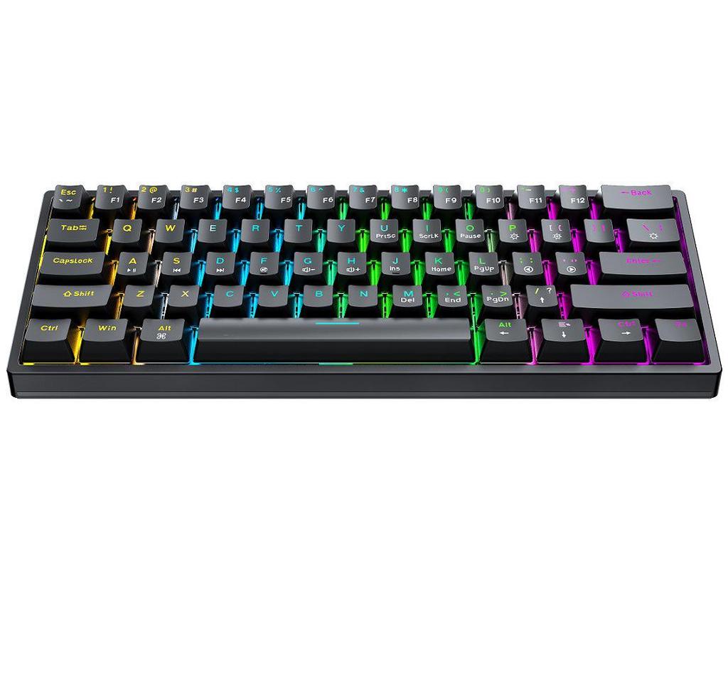 BAJEAL K101 Wired 61-Key Blue Axis Portable Luminous Mechanical Gaming Keyboard