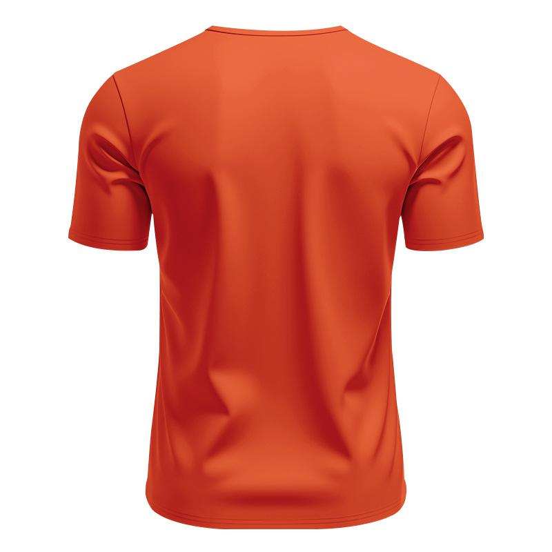 Summer V-neck Quick-drying Skin-friendly Loose Pure-color Short-sleeved Men’s T-shirts