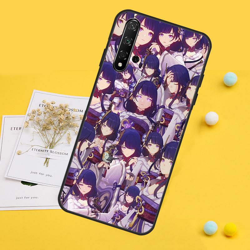 Genshin Impact Raiden Shogun For Huawei Nova Y70 Y90 Y60 Y72 Y61 Y91 12s 12i 11i 7i 8i 9 10 SE P60 Pro P30 P40 Lite Case
