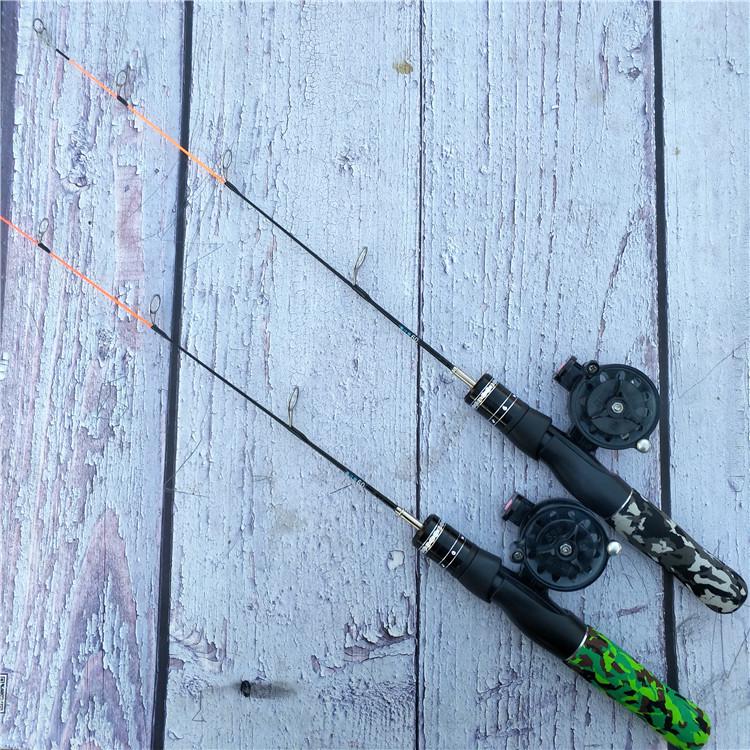 Soft Tip Jointed Ice Fishing Rod Set - 50cm/60cm Fiberglass for Freshwater