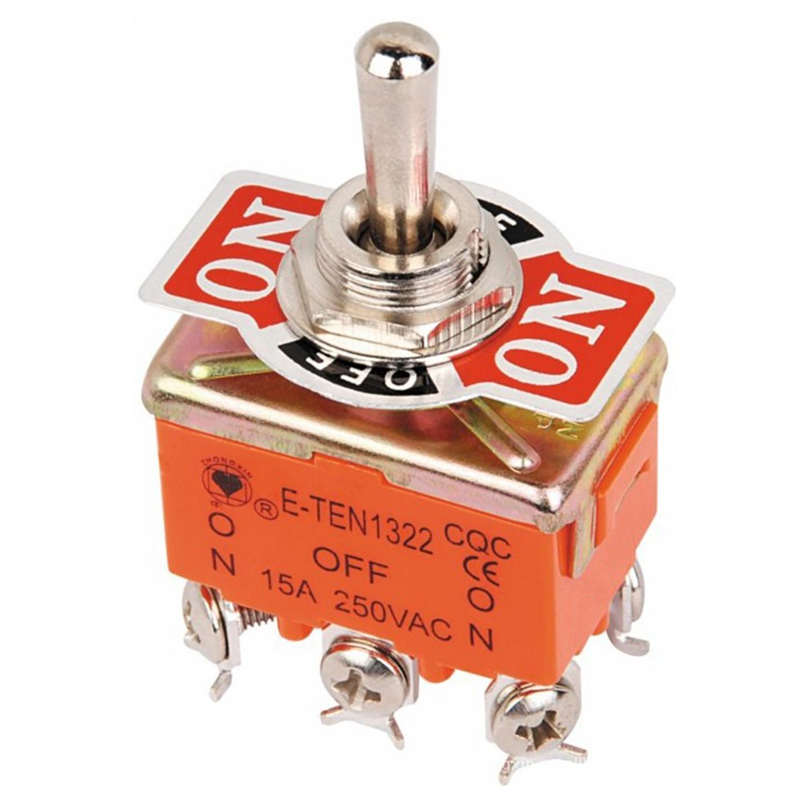 

15A Rated Current 6 Pin Switch SPST Switch Toggle Switch