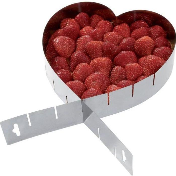 Westmark - Cadre à gâteau extensible forme cœur