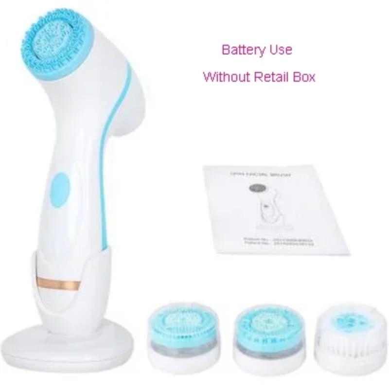 Silicone Face Brush Waterproof Electric Facial Cleansing Brush Skin Cleaner Spin Wash Pores Deep Cleaning Tool Remove Acne