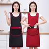Unisex Waterproof Bib Apron with Logo Print for Kitchen and Catering