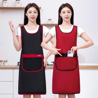 Unisex Waterproof Bib Apron with Logo Print for Kitchen and Catering
