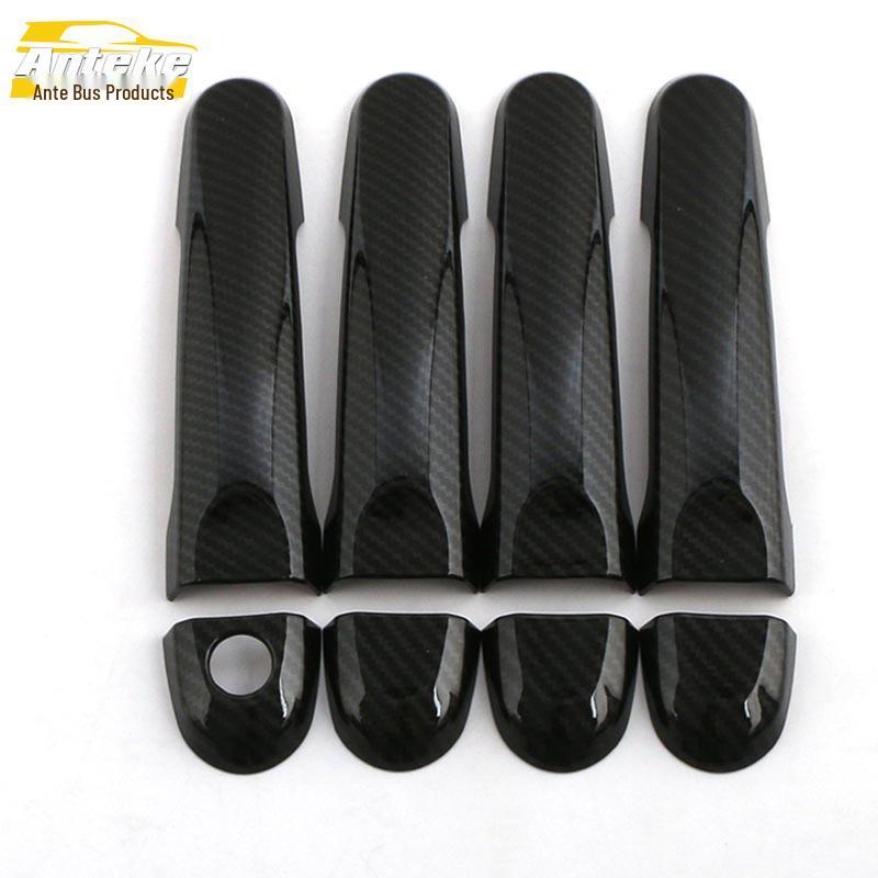 Compatible with 2011-2016 New Sunny: Car Door Handle Chrome Trim, Armrest Sticker, and Handshake Buckle.