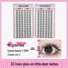 Cross-Border Large Capacity Glue Style False Eyelashes - 32 Rows Natural Lively Photogenic Comic Segmented Lashes