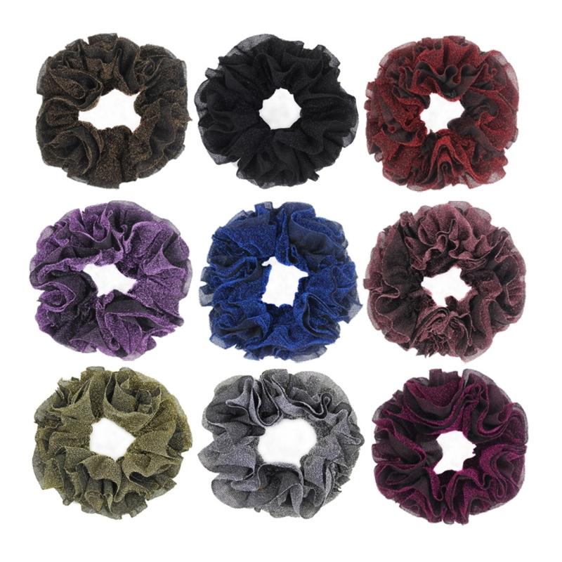 Gauze Scrunchies Women Extra-Large Scrunchie Oversized Thick Elastic Fluffy Hair Ties Hair Scrunchies Ponytail Holder