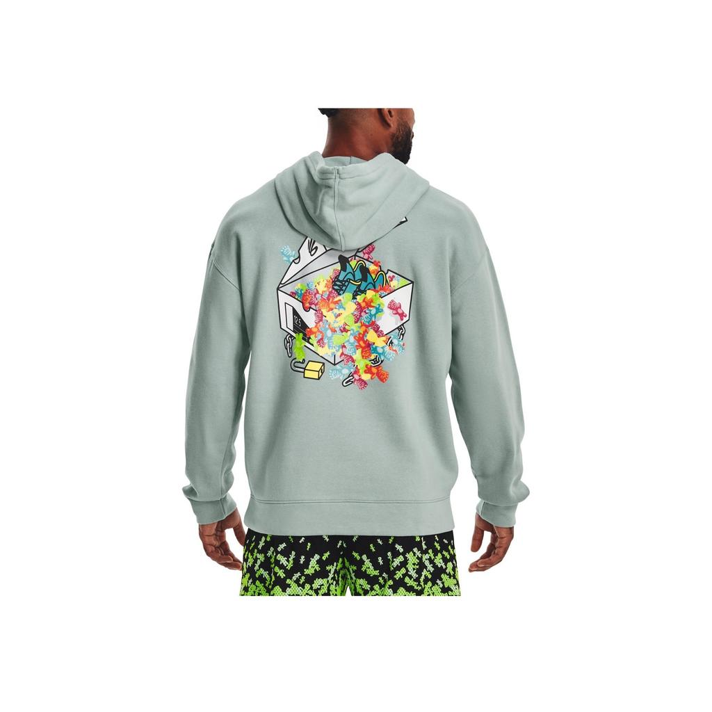 Under Armour Pattern Printed Hooded Sweatshirt Men sweatshirt Light-Green 1374306-781