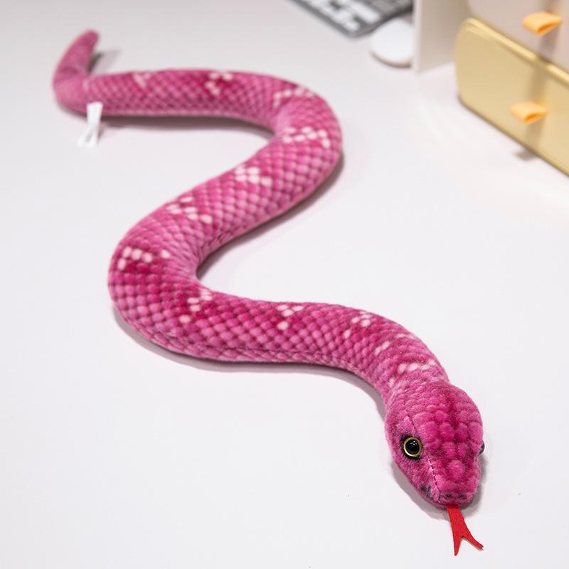 Cartoon Plush Python Snake Toy - Funny Coiled Animal Doll Simulation