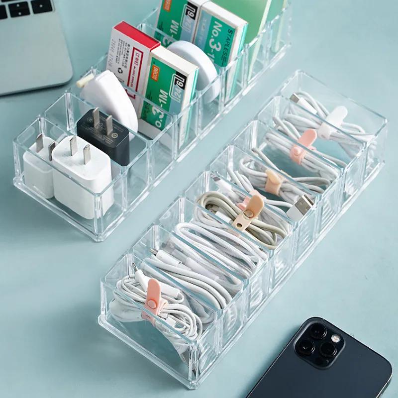 

Отсек для хранения кабеля для передачи данных на рабочем столе Зарядное устройство для мобильного телефона Сортировочная сетка для кабеля Устройство для намотки кабеля питания Коробка для хранения сортировочная коробка многоразового использования #1&25*8.