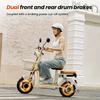 Electric Scooter iScooter Y16 14" 1200W Motor LCD DIsplay Soft Seat Cushion 48V 20AH Fully Suspended Adult Electric Scooter With NFC Card Beige