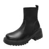 Socks boots women's autumn and winter new muffin thick-soled knitted splicing large size thin boots fashion boots women