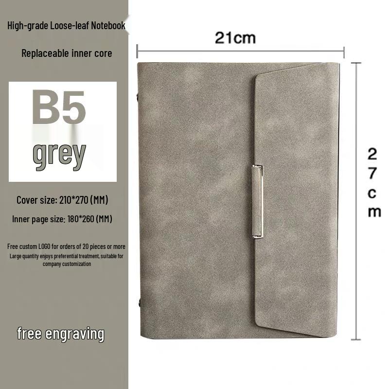 A5 Three-Fold Loose-Leaf Business Notebook Set with Custom Logo