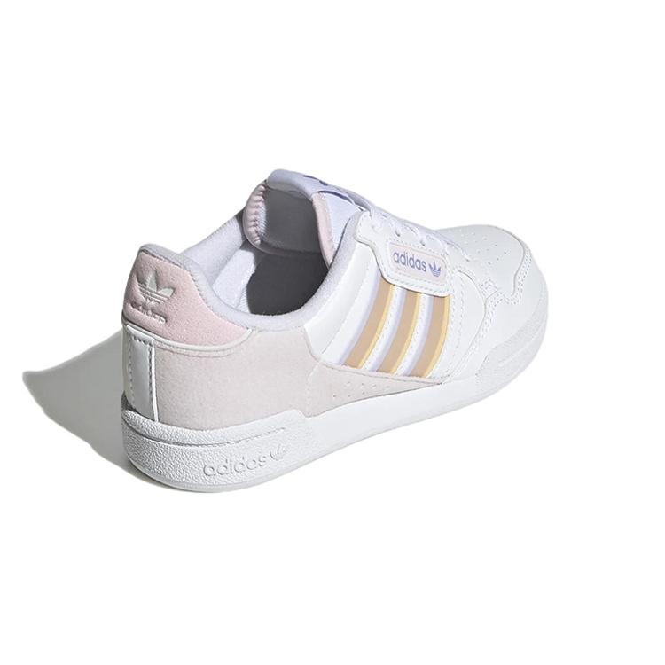 adidas Originals Continental Low Top Kids' Skateboarding Shoes Grid White Purple Children Aged 3 7 Years Old GY8139