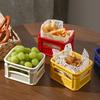 Creative Snack Bowl Mini Basket-Shaped Dish for Fruit Fries Multi-Purpose Small Ceramic