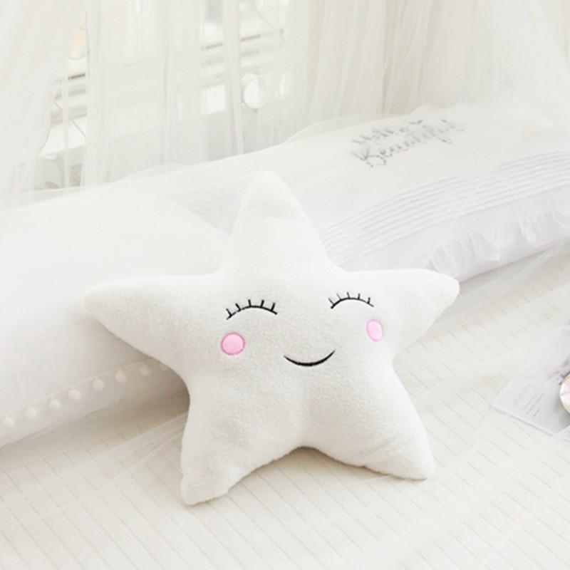 InSky Series Throw Pillow Plush Toy: Cloud, Moon, Raindrop, Star - Sofa Cushion & Kids' Room Decor
