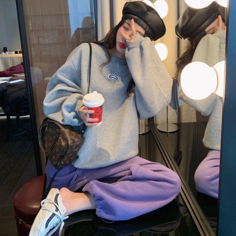 Salt Style Street Sports Suit Women's Spring and Autumn Fashionable Casual Loose Sweatshirt Two-piece Set