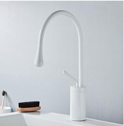 Basin Faucet Single Lever 360 Rotation Spout Moder Brass Mixer Tap For Kitchen Or Bathroom Basin Water Sink Mixer gold brush