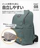 LISA LARSON Women's Backpack, Simple Design with Mikey Cat Design, Eco Bag, Keychain, and Back Pocket, LTPK-08, Blue