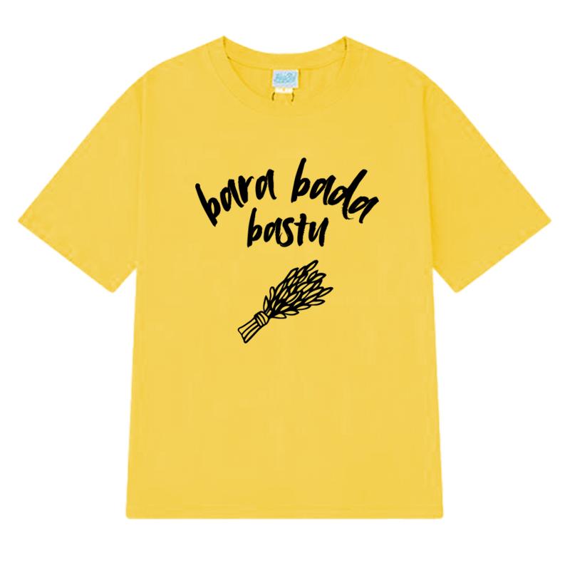 New in Eurovision Song Contest 2025 KAJ Bara bada bastu T shirt Unisex Women Oversized short sleeve Tshirts Unisex 100 Cotton Top