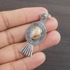 Natural Aquamarine Gemstone 925 Sterling Silver Jewelry Designer Pendant 1.88" AJP-2140