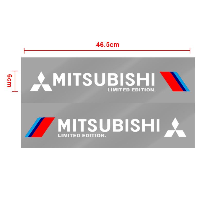 2 Pezzi Adesivi Riflettenti per Portiera Laterale Auto Grafiche per Carrozzeria Decalcomania in Vinile Per Mitsubishi ASX Lancer L200 Pajero Sport Attrage Mirage Eclipse
