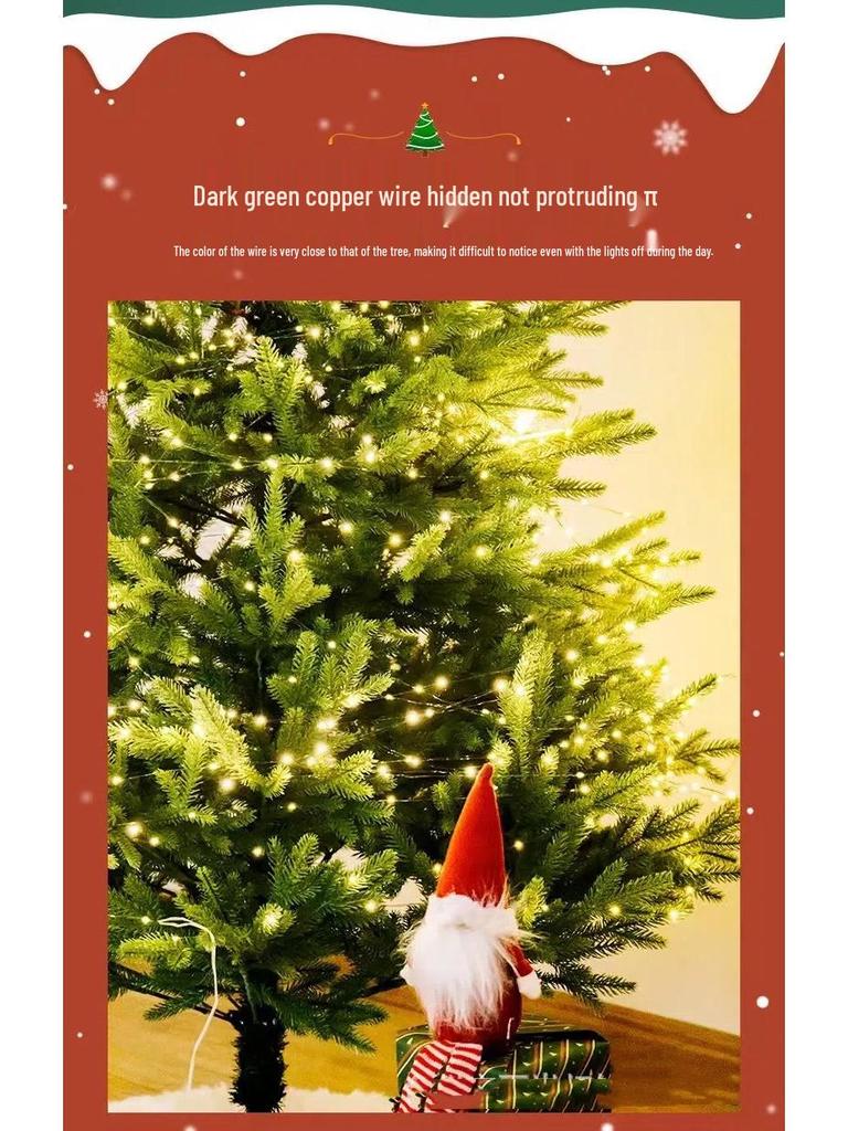 Remote Controlled Copper Wire Star Lights: Green Garland & Christmas Tree Decoration