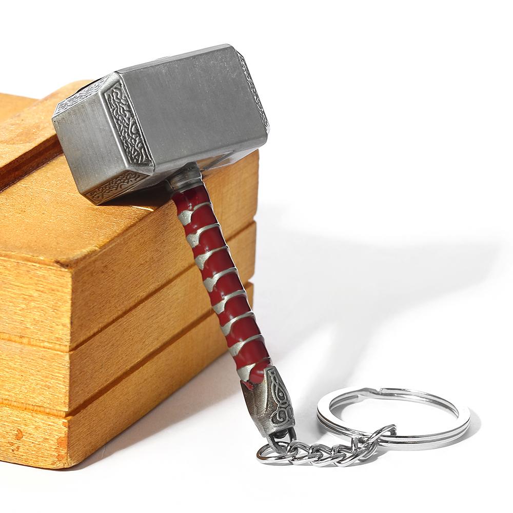 Thor Hammer Mjolnir Bottle Opener Keychain Multi-functional Pendant Accessories Gift for Fans Keyring