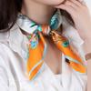 53x53cm 100% Mulberry Silk Scarf Luxury Square Hair Bandana Elegant Head Wrap Neckerchief Sunscreen Shawl for Women