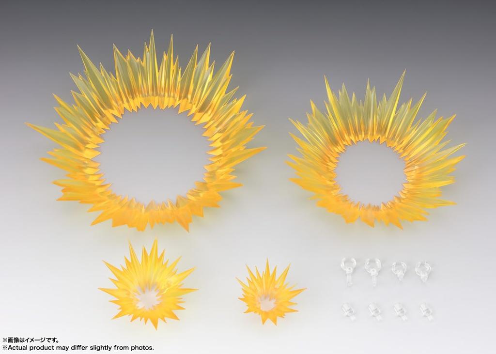 TAMASHII NATIONS Tamashii EFFECT SHOCK IMPACT Gelbe Version. für S.H.Figuarts, ca. 140mm, PVC & ABS Figur Effektteile