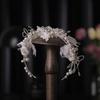 Sequin Handmade Woven Pearl Flower Headband Crown Korean Style Headdress Accessories Bride's Wedding Headdress