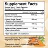 Turmeric Ginger Capsules 1950mg with Black Pepper Extract, 120 Vegan Veggie Capsules Dietary Supplement