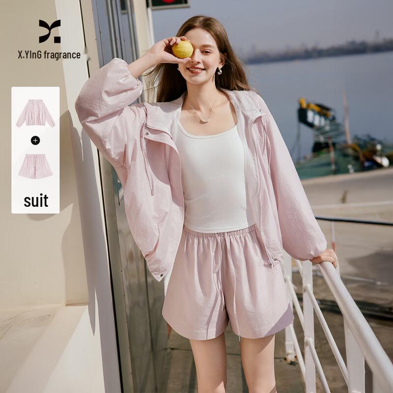 Women s Hooded Casual Sports Two-Piece Set S