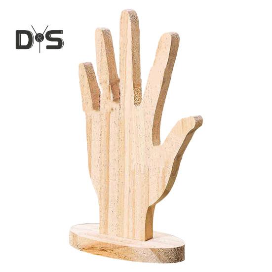 

Подставка для ювелирных изделий, держатель для демонстрации пальцев и рук, прочная конструкция, высокая устойчивость, многоцелевая декоративная деревянная стойка для демонстрации ювелирных изделий в форме руки
