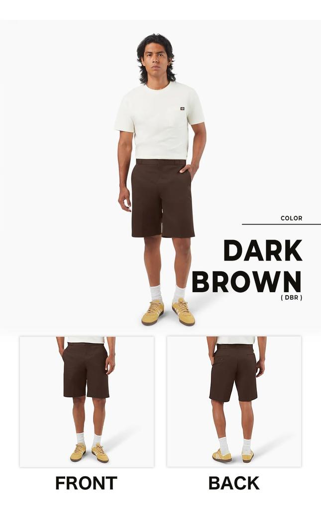 Dickies 874 Work Shorts Dark Brown 0DB Waist 32 Men's