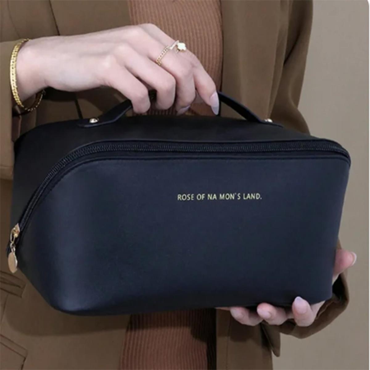 

Дорожная косметичка большой вместимости - косметичка, водонепроницаемая косметичка из искусственной кожи, женская портативная дорожная косметичка с ручкой