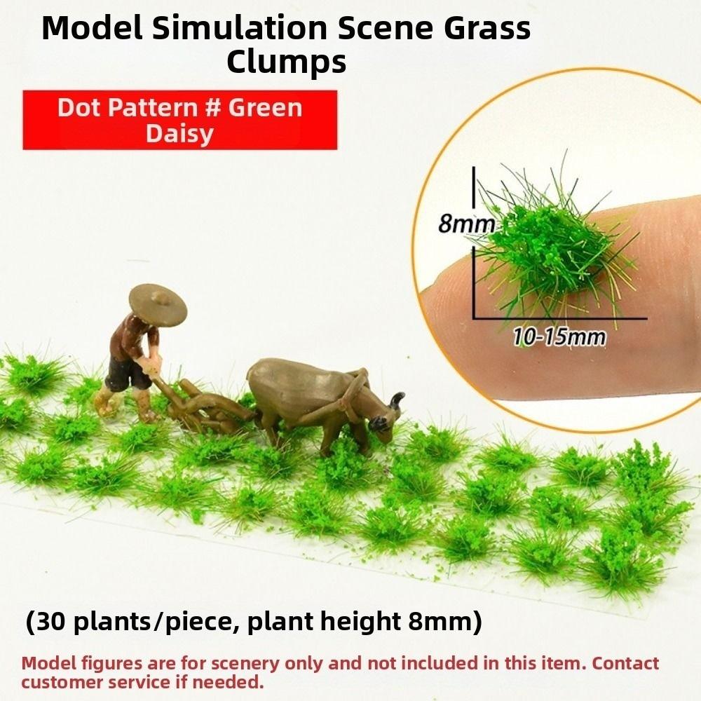 30pcs/set Plastic Simulated Flower Clusters 10~15mm*8mm Landscape Wargame Grass Tufts