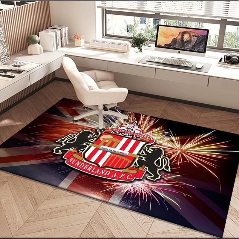 1PC rug Sunderland football Carpet, Chair Rug,Area Rug for Office Bedroom living rooms bedroom, Doormat decor Christmas fan gifts
