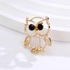Modern Owl Brooch Elegant Zinc Alloy Lapel Pin Comfort Wear Jewelry Gift For Her Him With Double Color Avaliable