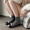 3CM Low Heel Ankle Boots Women Fall Winter Fleece Lined Slim Fit Rhinestone Accent Soft Sole Petite Size Fashion