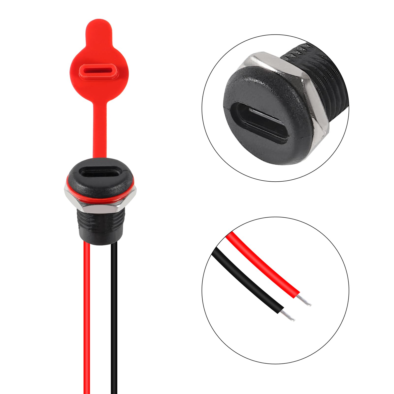 

10PCS Charging Socket Female Mount Connector Type-C Female Chassis 2/4 Pin Type-C Female Socket Connector Jack Female 5pcs