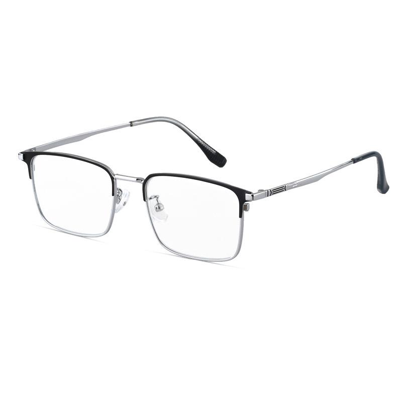 

Ретро оправа для очков Viscoolbo для мужчин - Очки для чтения с защитой от синего света, Повседневный деловой стиль 5006 +200 Degree