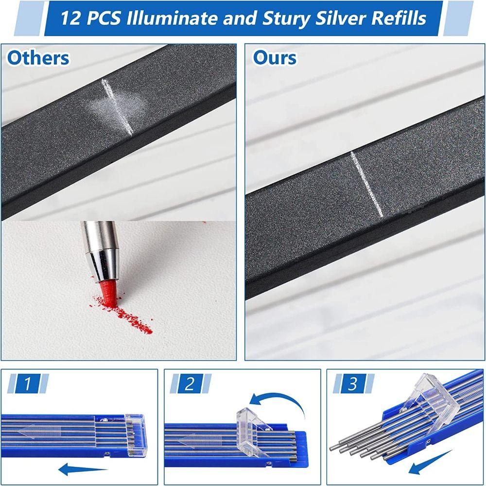 26 Pcs with Built In Sharpener Welders Pencil Metal Mechanical Pencils  Woodworking