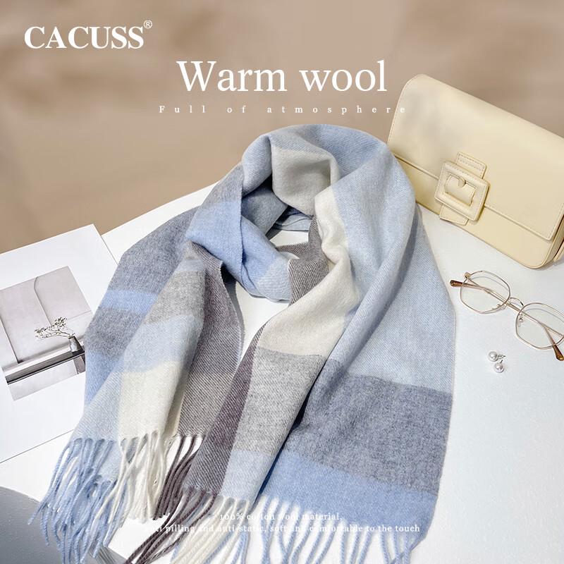 CACUSS Women's Pure Wool Scarf & Shawl