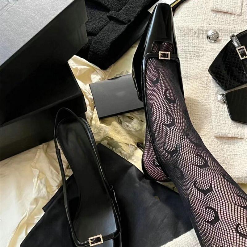 Fashion Small Heel Shoes Niche Design Sense Baotou Sandals Women'S Summer 2024 New Cat Heel Shoes