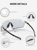 Sports Sunglasses for Men Photochromic Lenses Carbon Fiber Temples [KAPVOE] K-432 (Cycling, Trekking, Tennis, Hiking)