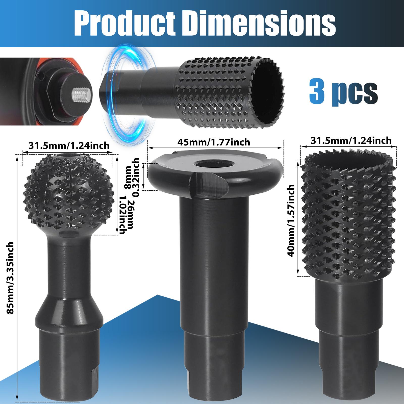 

Woodworking Carving and Polishing Set Tools 4 1/2 and 5 In Power Carving Attachment for Angle Grinder Wooden Groove Carving Tool