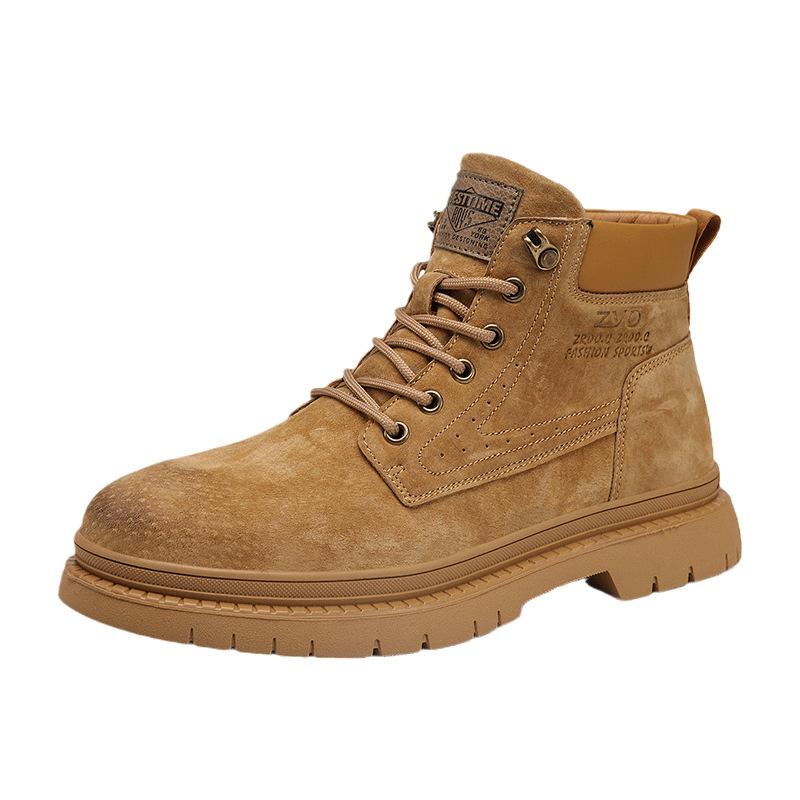 2025 Autumn New Men's Shoes European and American Style High-top Martin Shoes Fashion Trendy Casual Shoes Comfortable Tooling Shoes