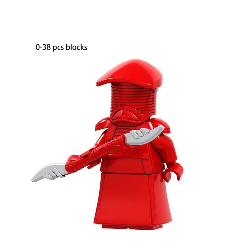 Red War Star Black Clone Trooper Building Blocks Figure Boy Decoration Present